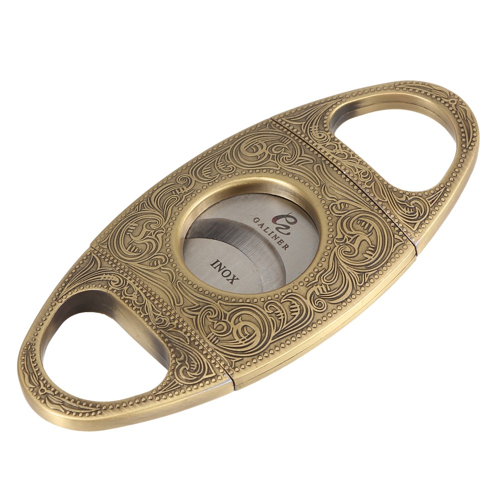 Galiner Metal Cigar Cutter Scissors Sharp Double Blades Vintage Knife Gift Box