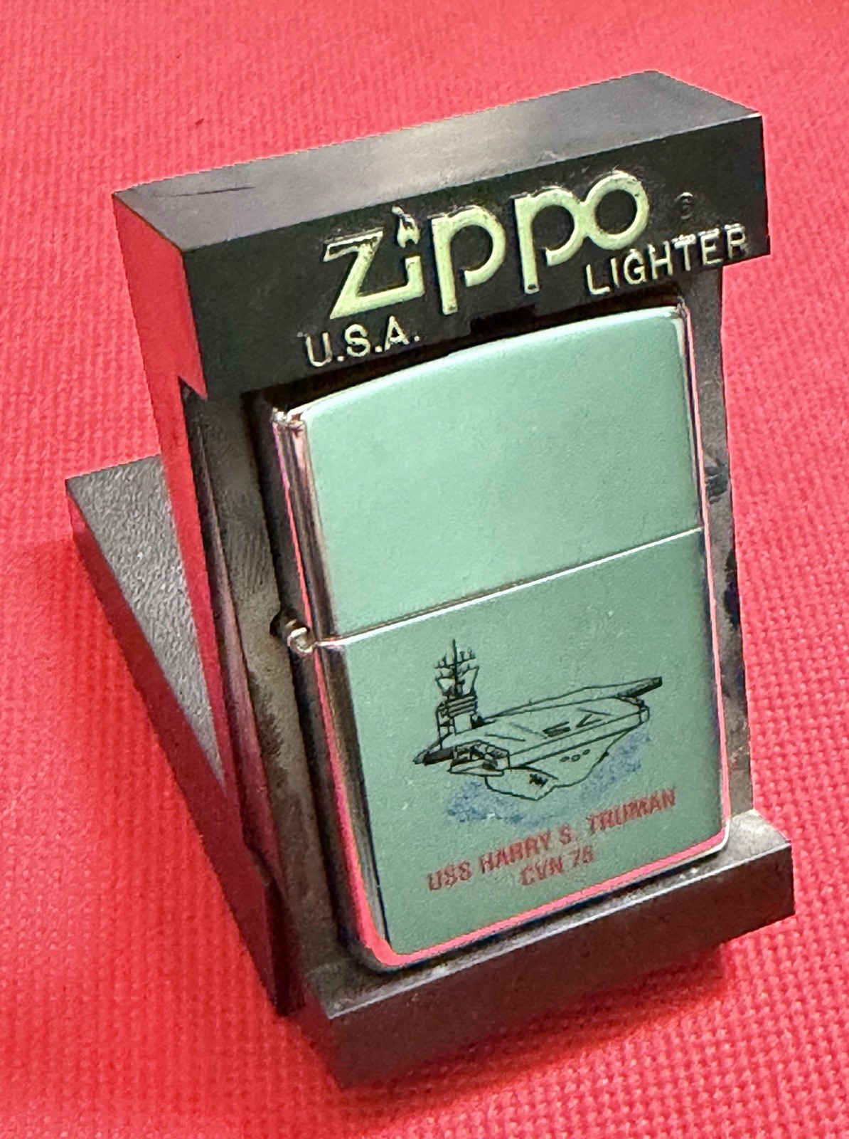 2000 – 2001 USS Harry S Truman CVN 75 Unused Polished Chrome ZIPPO Lighter XVI