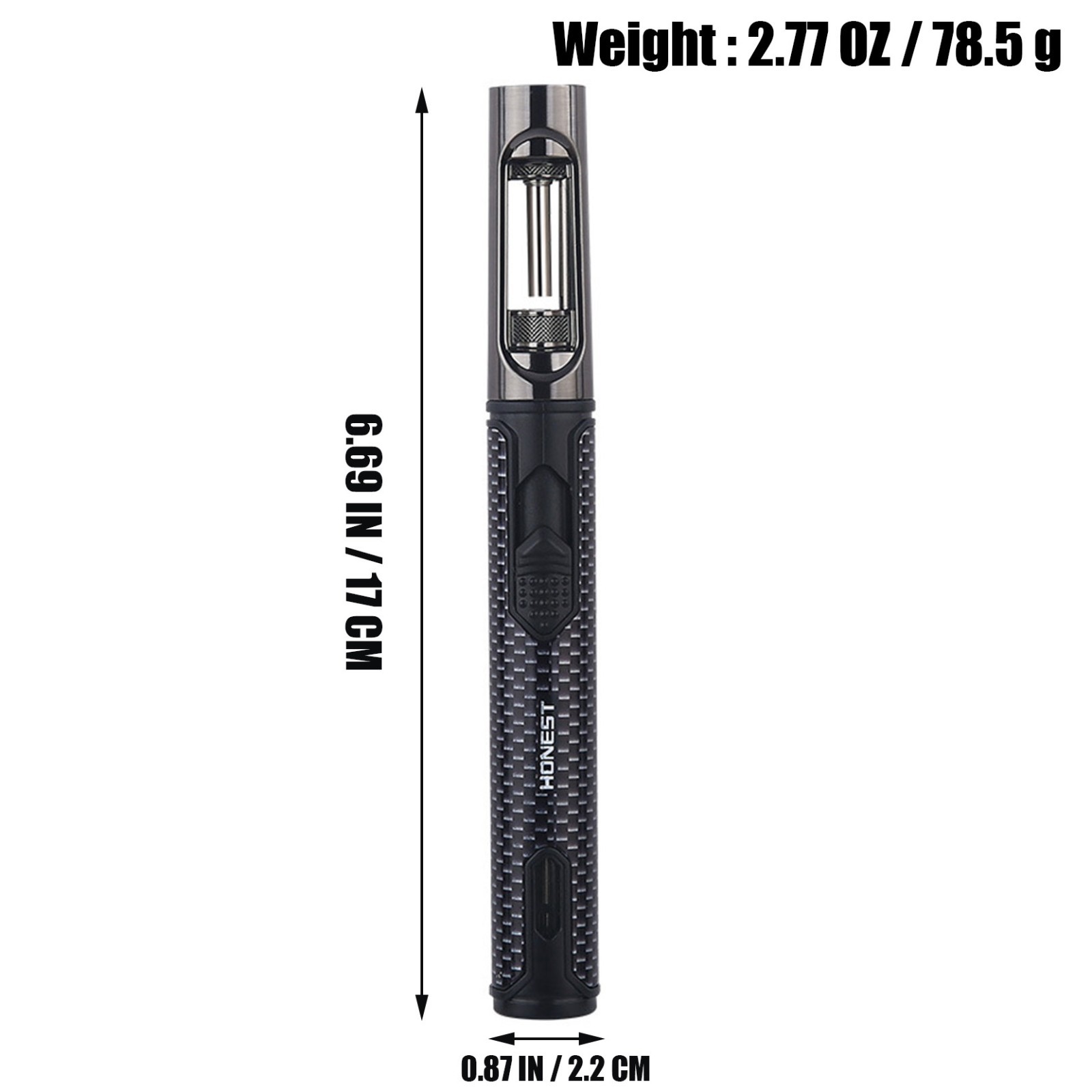 Metal Torch Lighter-Refillable Butane Jet Adjustable Blue Flame Lighter CAGNHEG