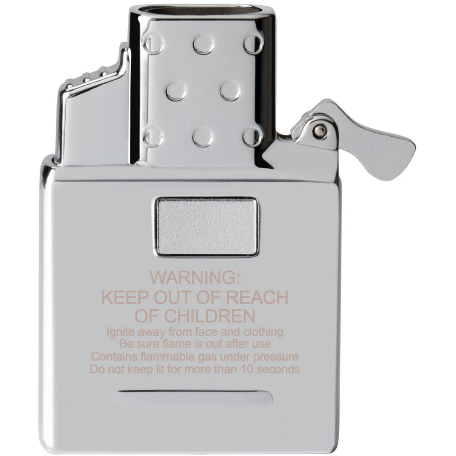 Zippo Windproof Lighter Insert Double Torch Butane Metallic Silver Finish 65851