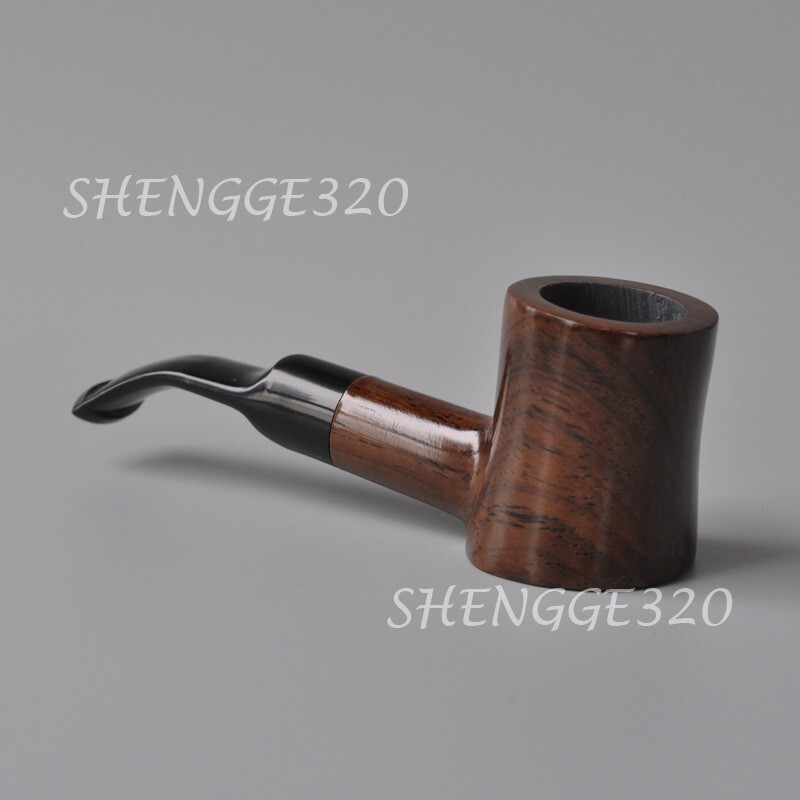 Ebony Wooden Sitter Tobacco Pipe Poker Cherrywood 3mm Flue Lacquer Coated