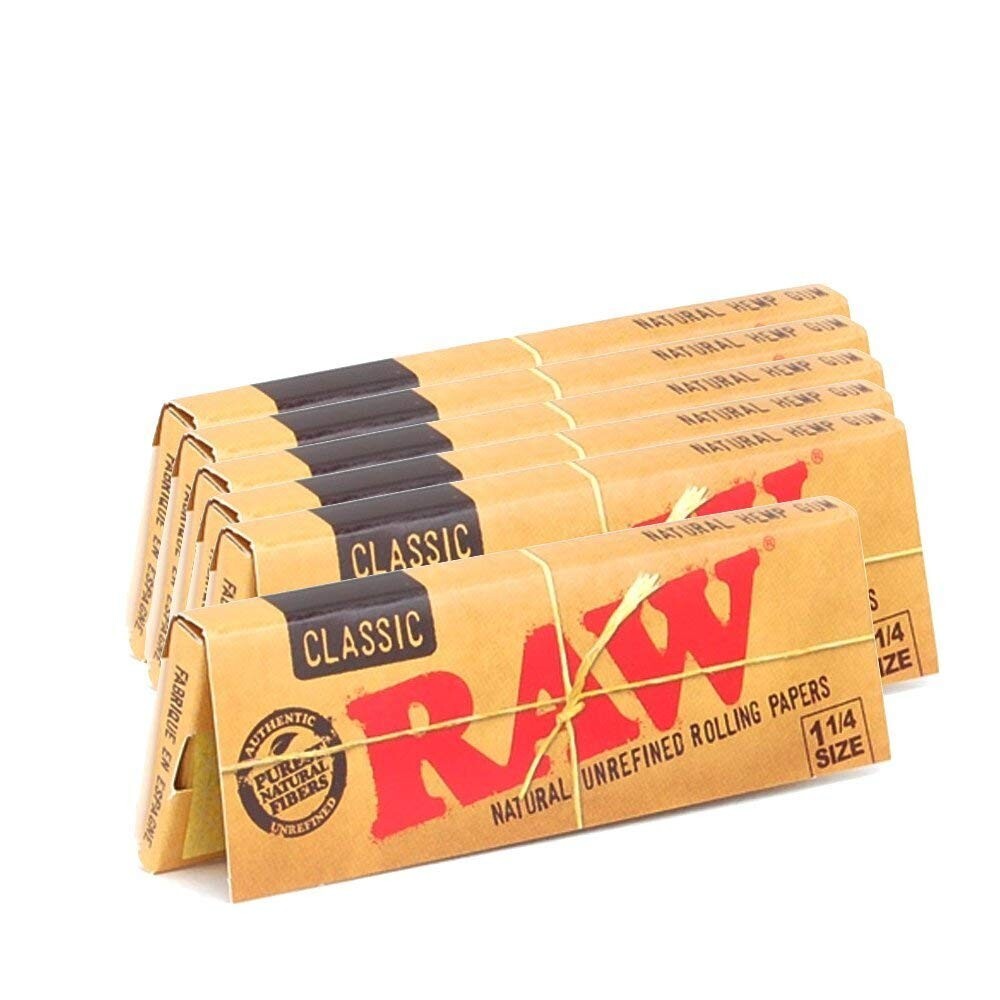 🍃😎🍃 24 X 1 1/4 RAW CLASSIC NATURAL UNREFINED ROLLING PAPERS🍃😎🍃