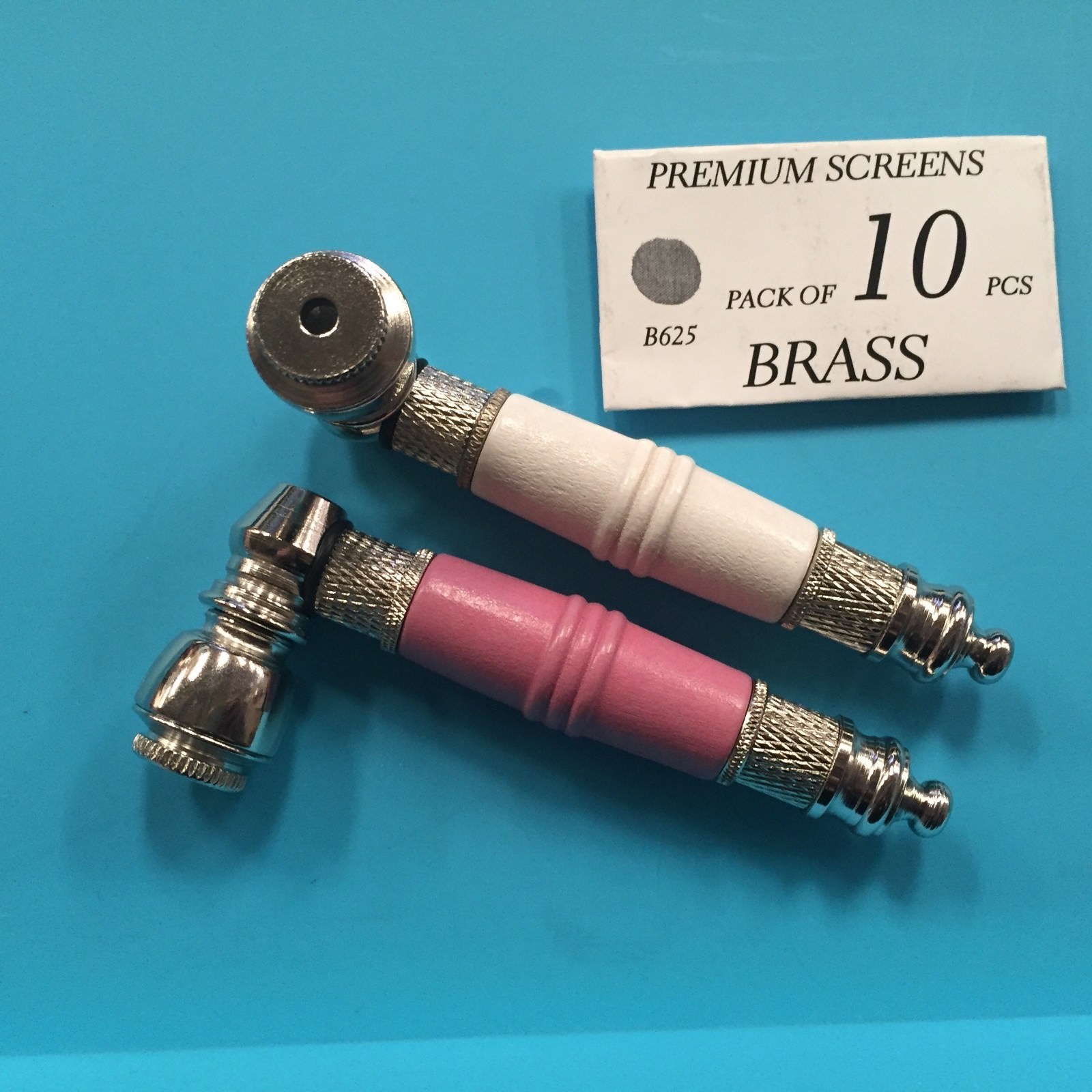 ((((set Of 2 Pcs))) Tobacco Smoking colored wood /metal Pipes
