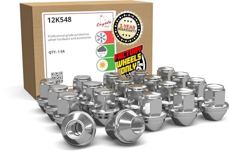 20 Pcs M14x1.5 14×1.5 Thread OEM Style Lug Nuts 1.45″ Long Chrome 13/16″ 21mm