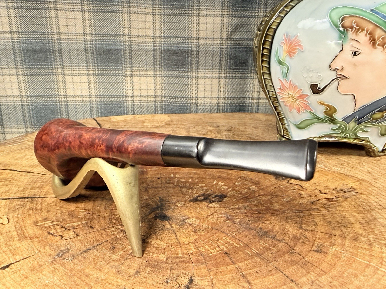Handcarved Alexander Guy Dated 7-88 Briar Estate Tobacco Pipe