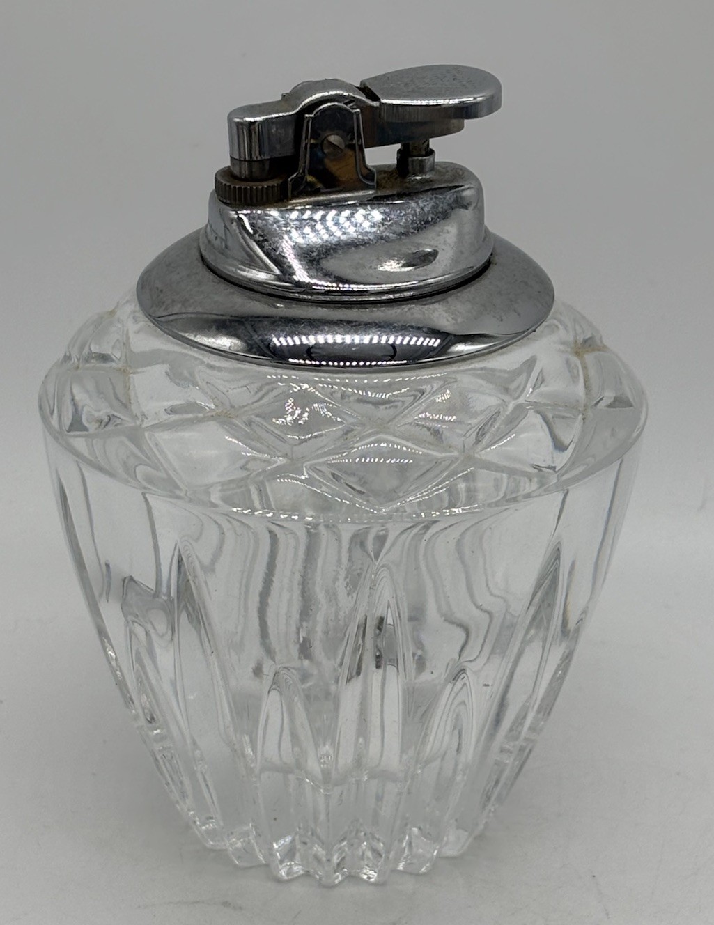 Vintage Princess House Lead Crystal Table Top Lighter Heavy 4.5″ Tall See Photo