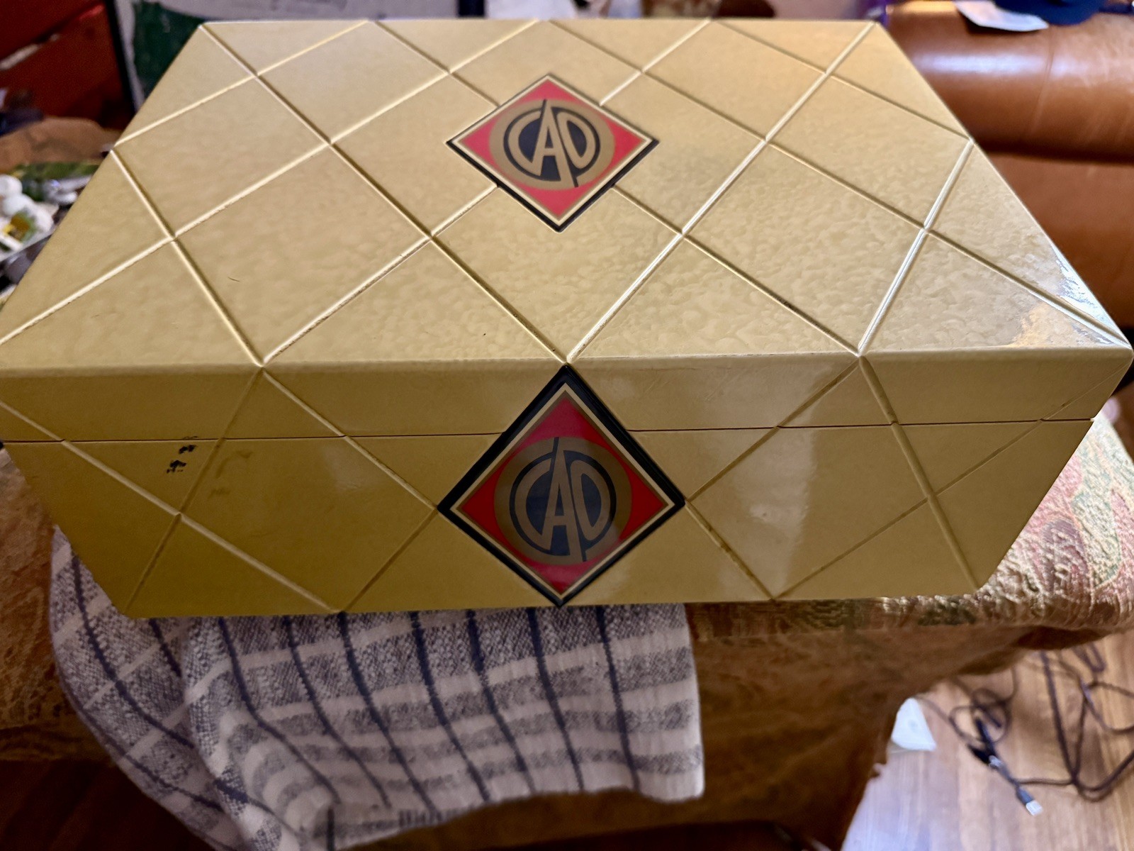 CAO Gold Limited Edition Humidor 692/750 Large Wooden Cigar Box Tray