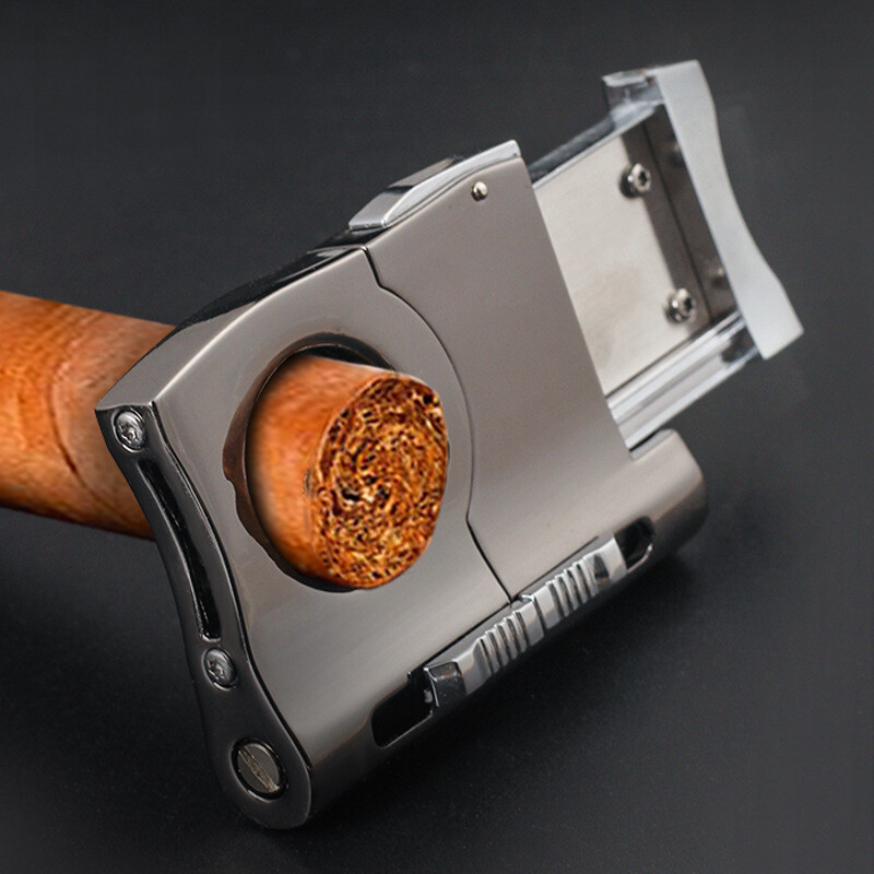 Cigar Cutter Punch Built 2 Punches Tool Stainless Steel Blade scissors accessori