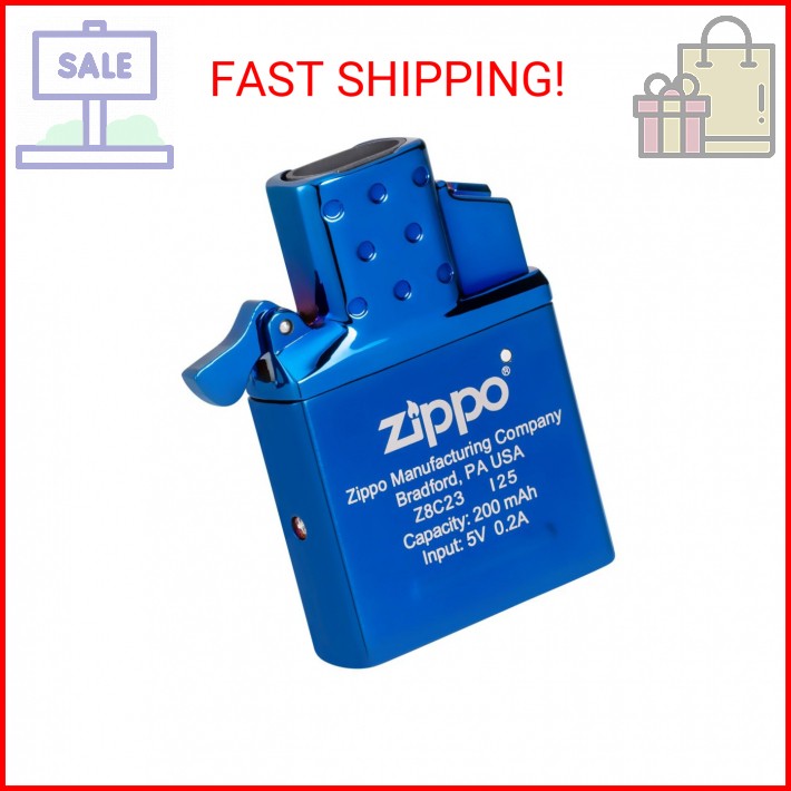 Zippo High Polish Blue Double Arc Rechargeable Lighter Insert – Everyday Use, Ou