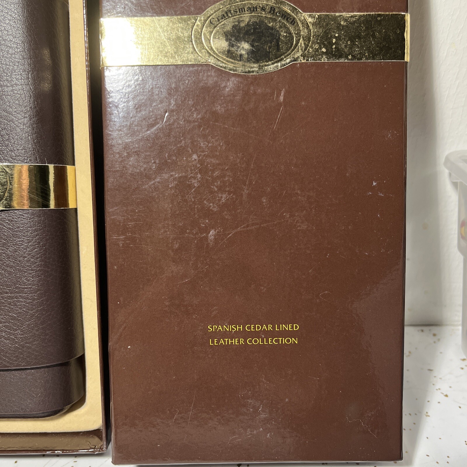 Craftsman’s Bench Spanish Cedar Lined Leather Collection Cigar Case in Box A6