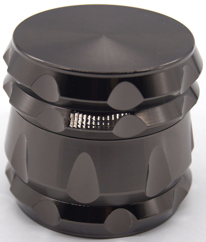 2.1″ 4 PC Tobacco Herb Spice Grinder Wine Barrel Drum Design Gun Metal Color