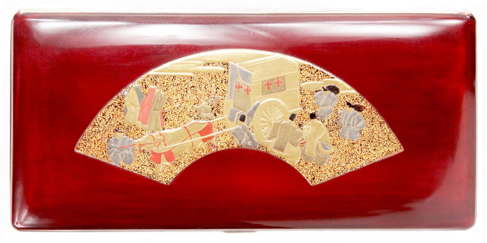 Vintage Japanese Lacquer Enamel Cigarette Case Occupied Japan Maki-e Urushi Old