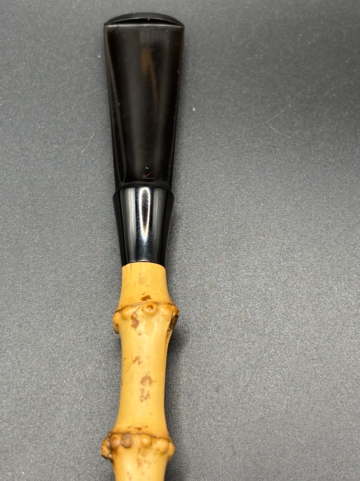 Anggi Pipes Smooth Dublin Pencil Bamboo-Shank Artisan Estate Pipe