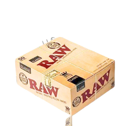RAW Classic King size Slim Rolling Papers-50pks per display