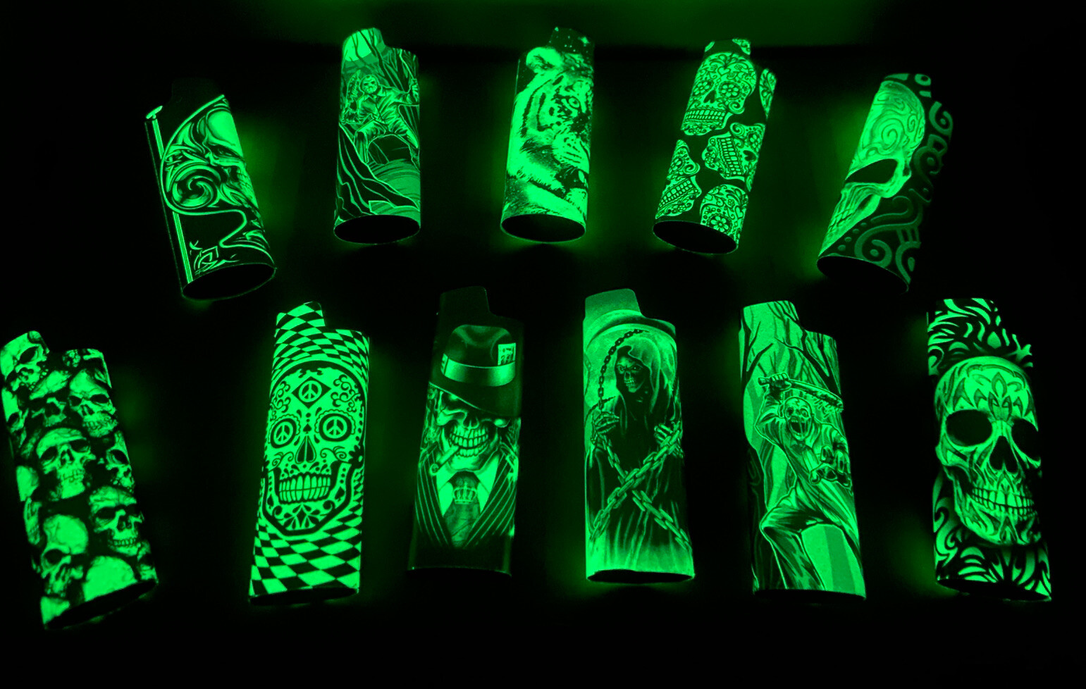 Smokezilla Lighter Case Metal Glow In The Dark Brand New