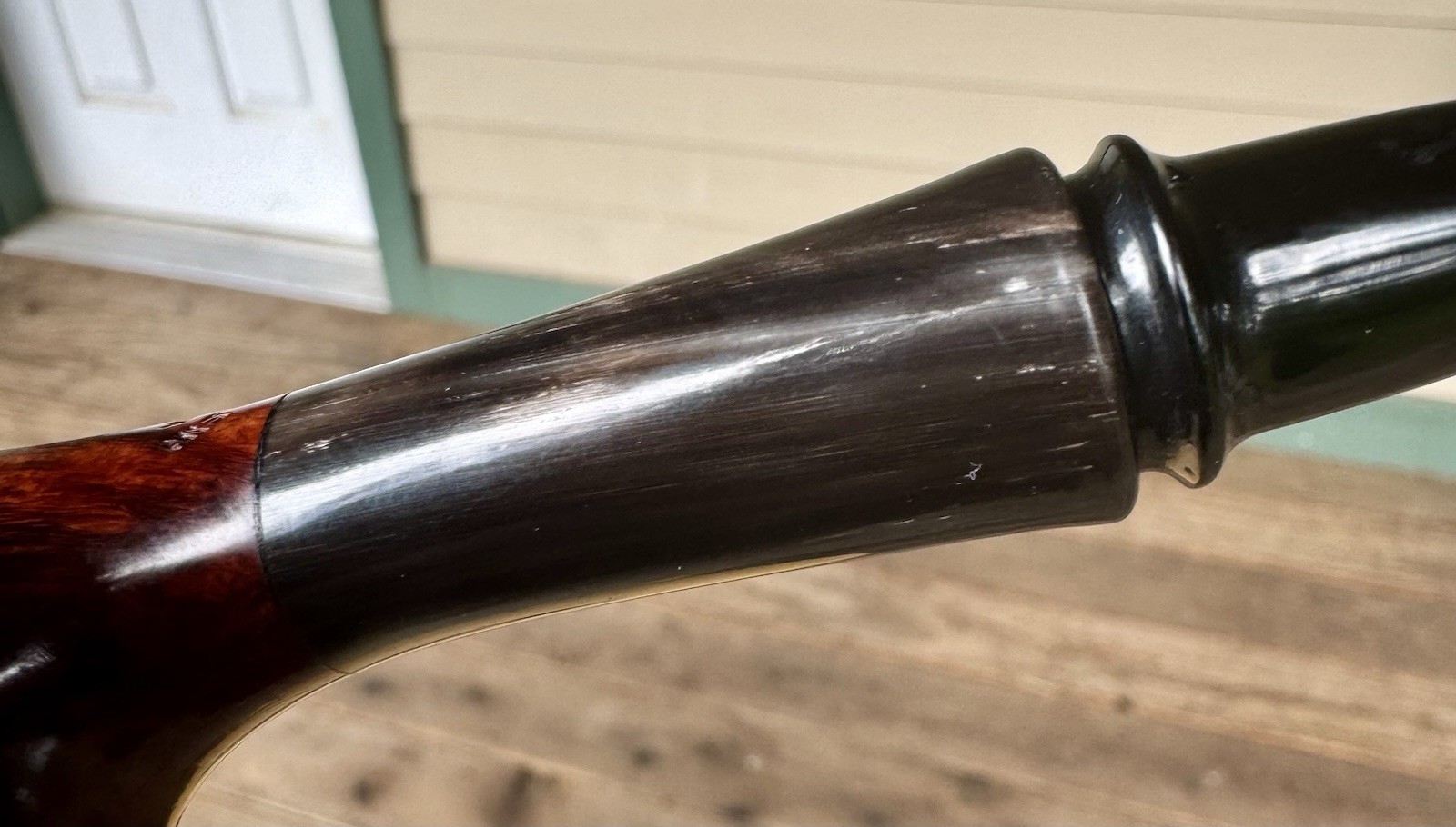 *Lightly Smoked* Peter Klein B Grade Smooth Pickaxe w/ Horn Shank Estate Pipe