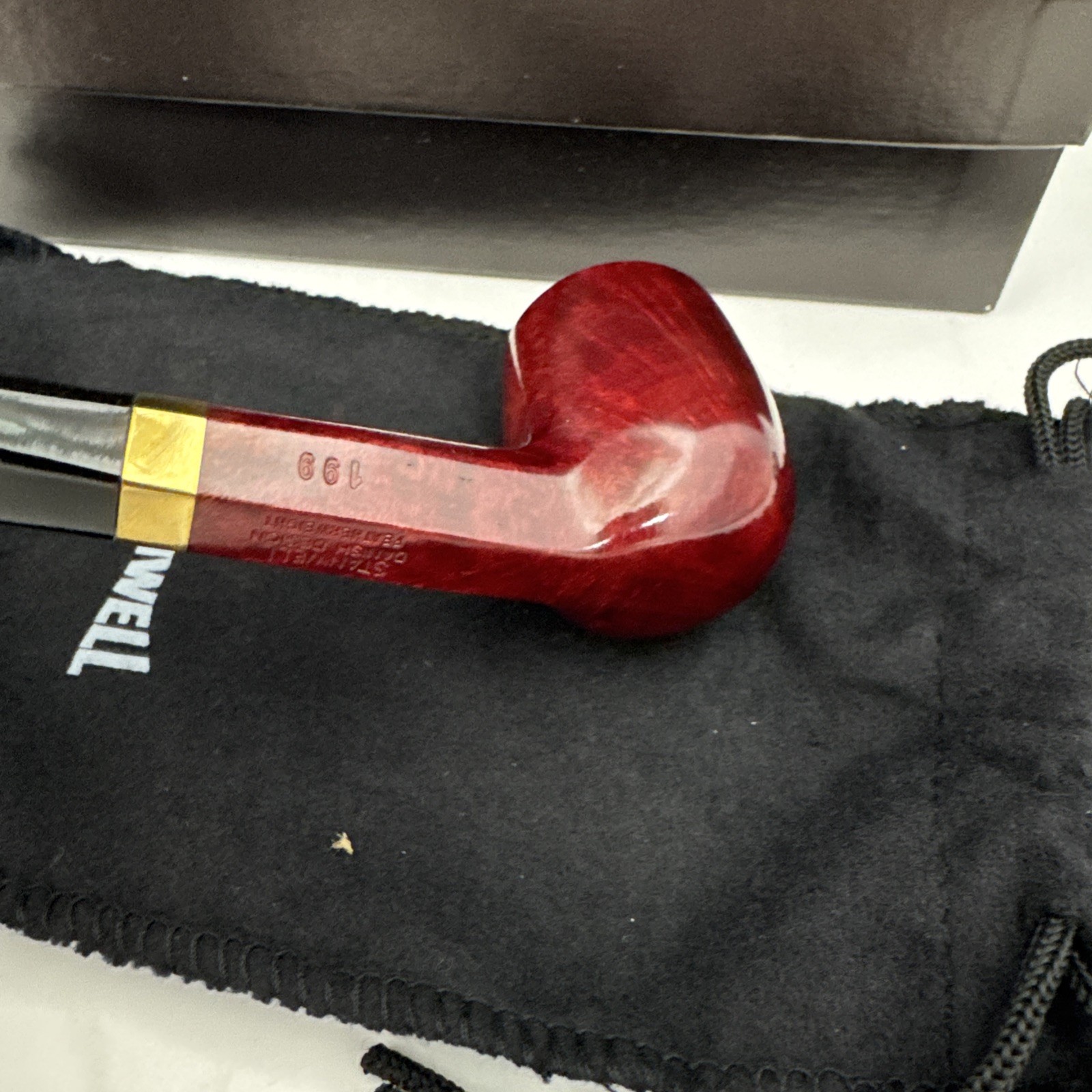 Stanwell Featherweight Red Polished 199 Smooth Briar Tobacco Pipe – New