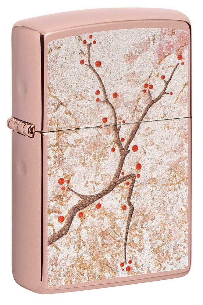 Zippo Windproof Eastern Design Asian Cherry Blossom Tree 49486 New In Box