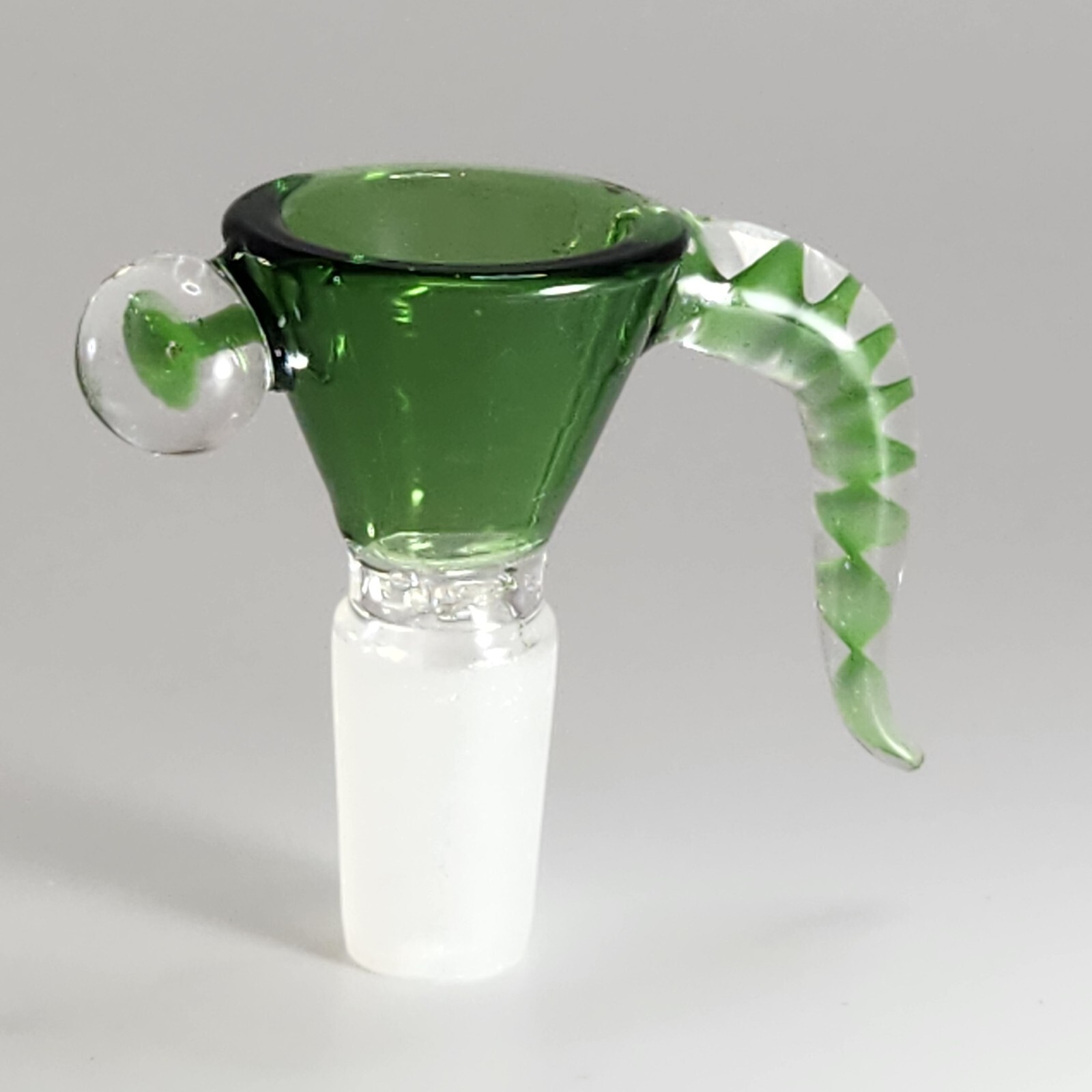 14mm Cool GREEN w/Horn Replacement Hookah Slider Bowl Head Piece