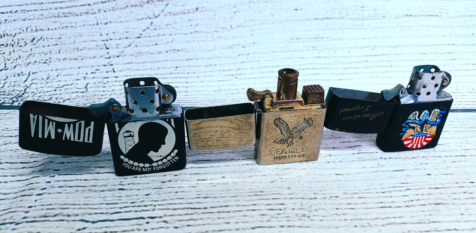 Novelty Patriotic Lighter Collection 3-Piece Vietnam Vet’s Collection USA!