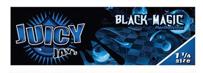 Juicy Jay’s Black Magic 1 1/4 Rolling Papers Free USA Shipping!