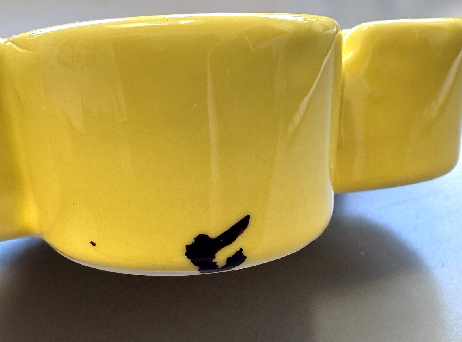 Canna Style Ashtray Daisy Flower Retro Porcelain Yellow Blunt Joint Girly 4.75″