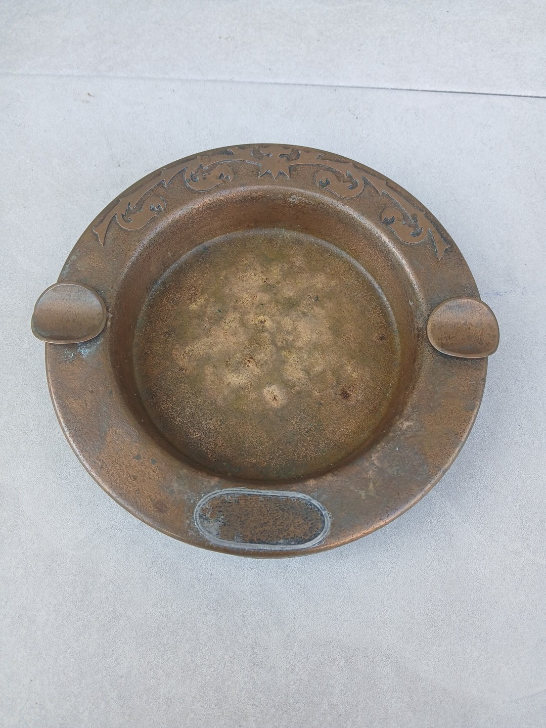 Vintage Silver Crest Bronze Ashtray Decorative
