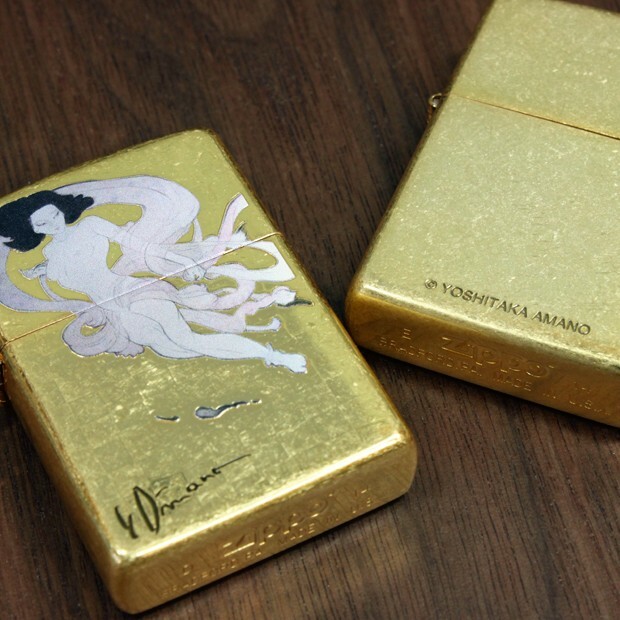 Zippo Lighter CASE ONLY Yoshitaka Amano Raijin Thunder God Etching Design