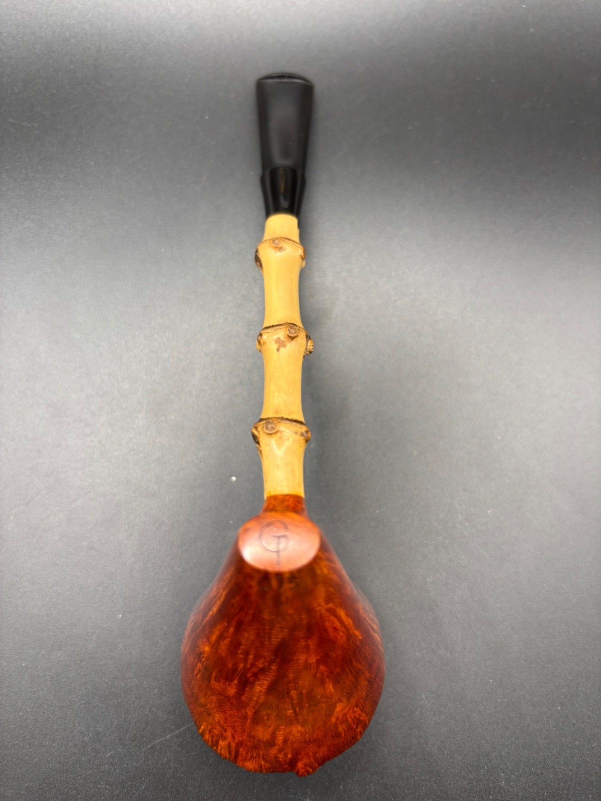 Anggi Pipes Smooth Dublin Pencil Bamboo-Shank Artisan Estate Pipe