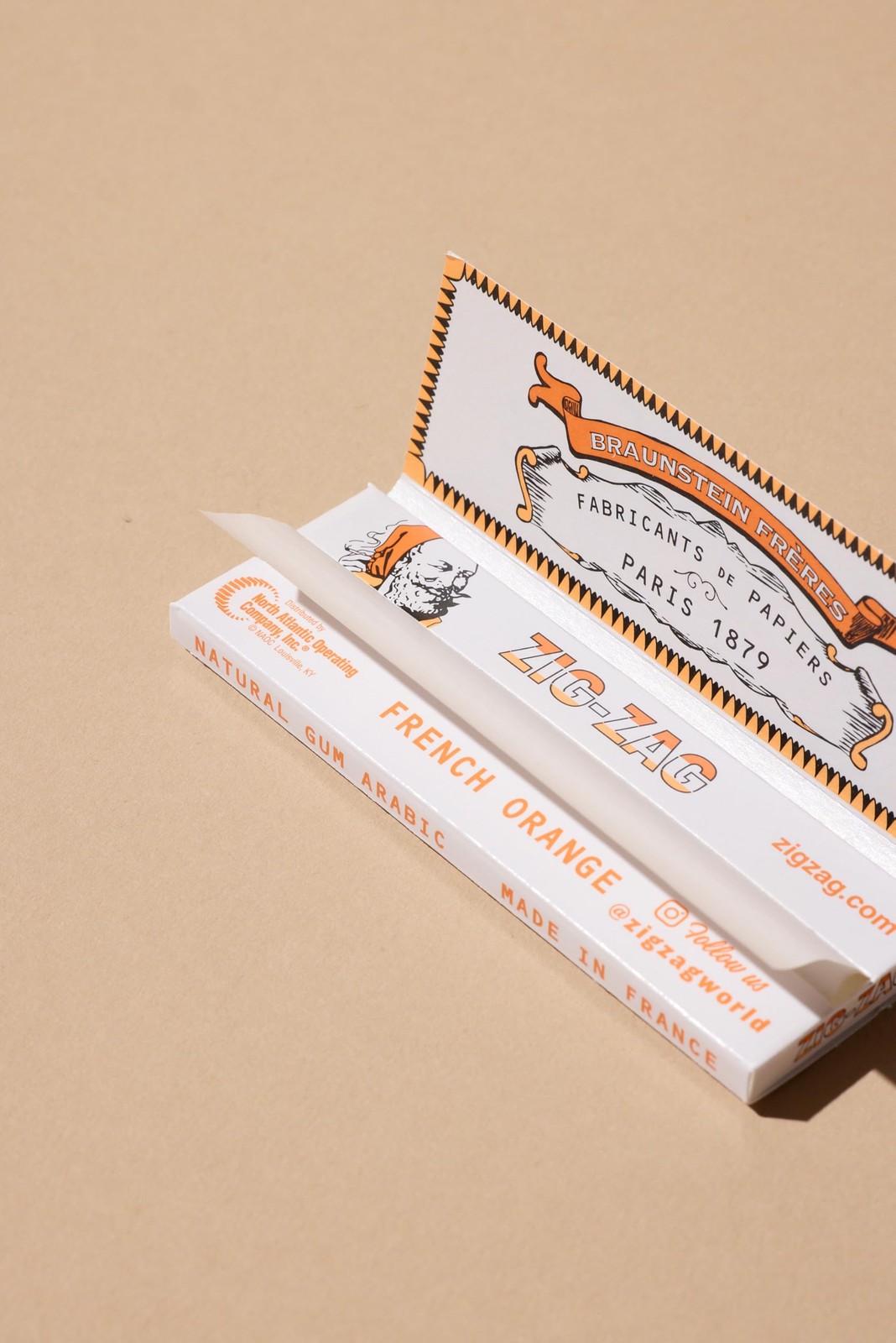 Vintage French Orange Rolling Papers Slow Burning 1 1/4 Size 5 Pack for Smoking