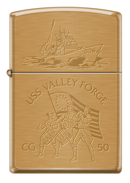 USS Valley Forge (CG-50) Cruiser Zippo MIB Brushed Brass