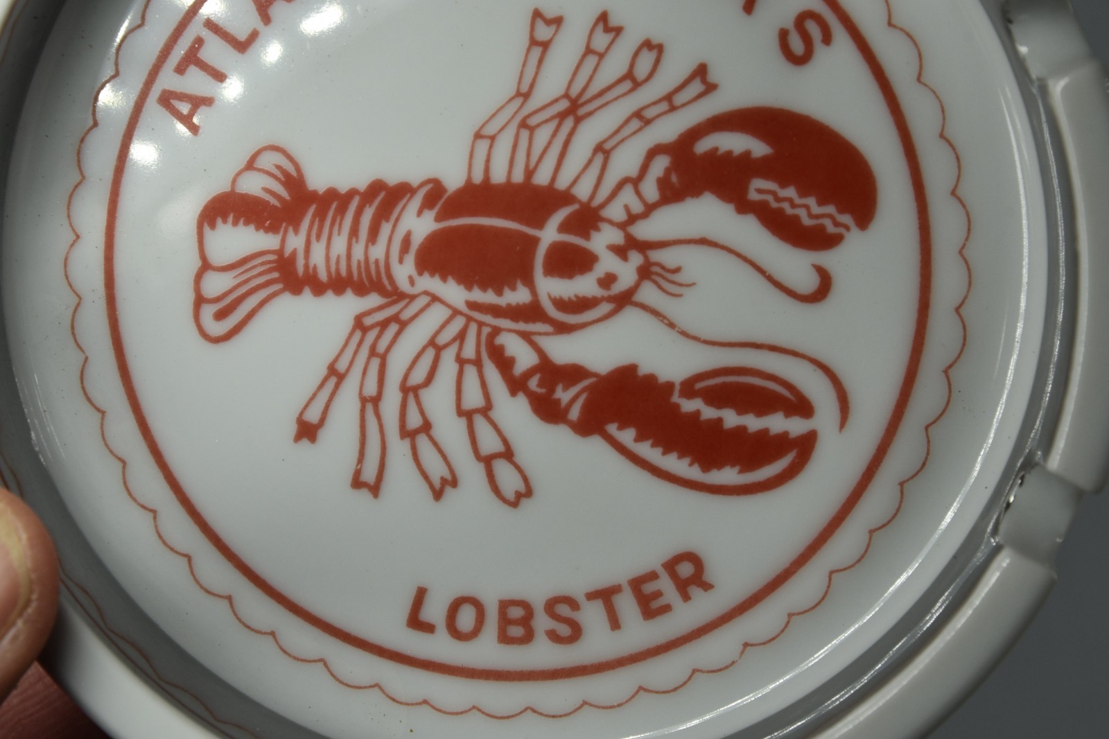 Vintage Atlantic Canada’s Lobster Ceramic Ashtray Collectible Beach House Coast