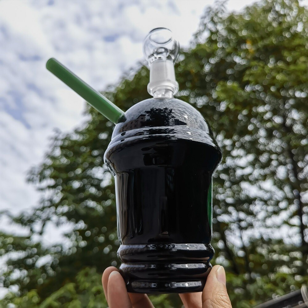 8inch Heavy Glass Bong Coffee Cup Hookah Water Pipe Smoking Pipes Bubbler Bongs