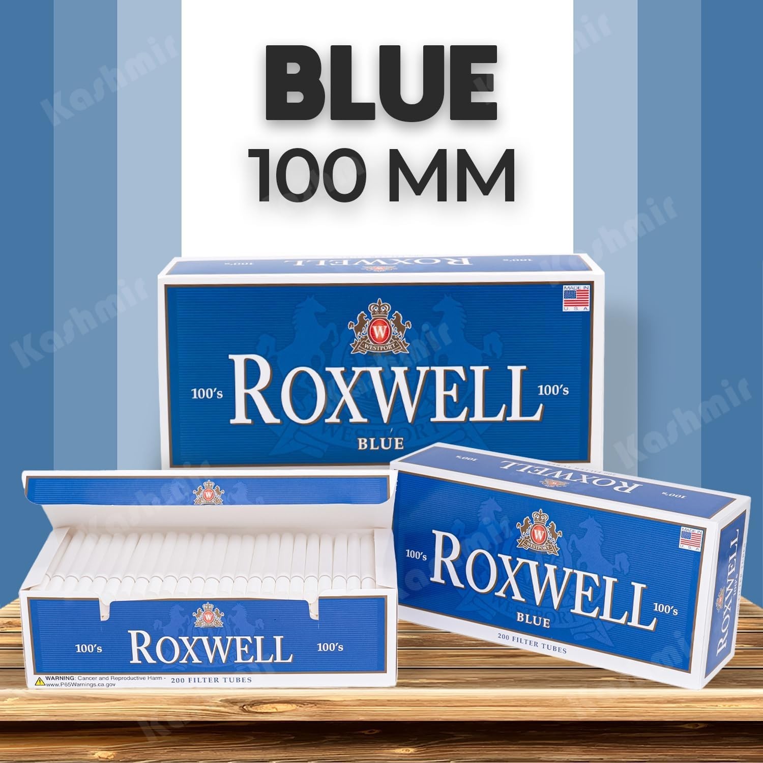 Roxwell 100mm Cigarette Tubes – Smooth Draw and Clean Burn, 2000 Tubes