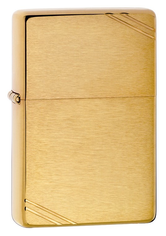 Zippo Vintage Brushed Brass, 1937 Replica Lighter, 240, New In Box