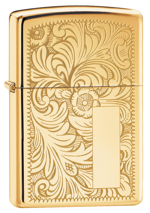 Zippo Windproof High Polished Brass Venetian, Item 352B, New In Box