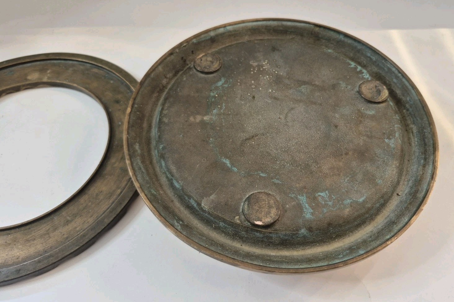 Kansas City EMCO Wardrobes Industrial MCM Heavy VTG Solid Brass Ashtray -5lbs