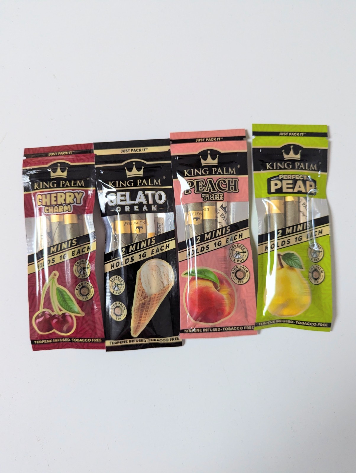King Palm Flavors Mini Size Cones 4 mix flavor pre-rolled cones = 8