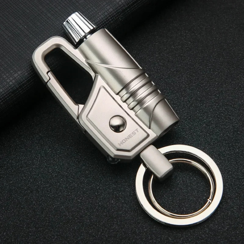 Portable Keychain Lighter with Light Buckle 10000 Times Matches Cigarette Lighte