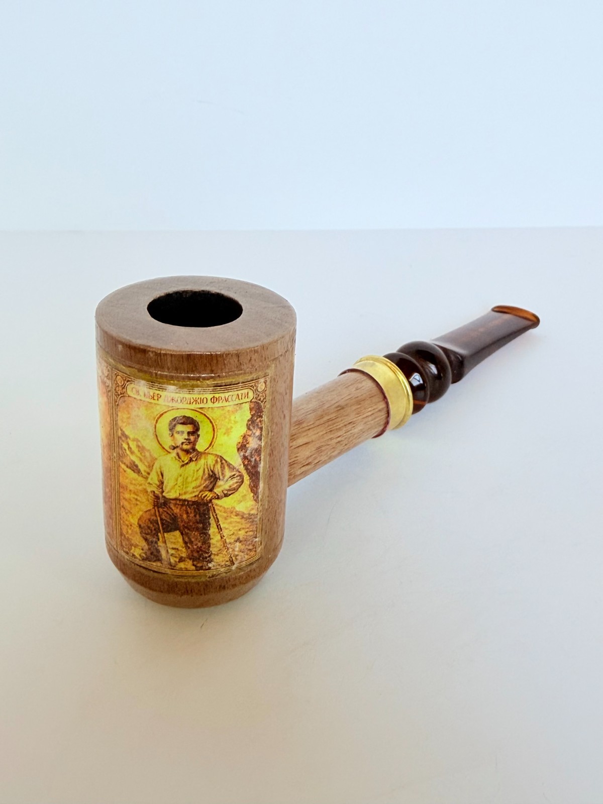 ST. GIORGIO FRASSATI ICON PIPE * Handmade American Hardwood Tobacco Pipe