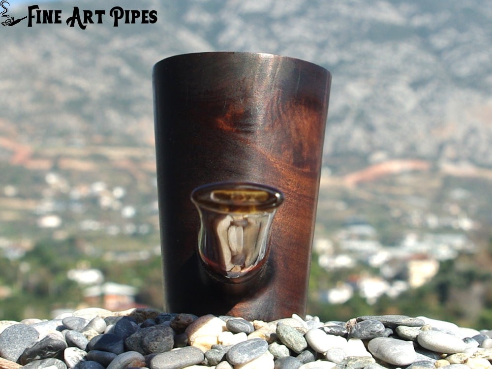 Stand Up Poker Olive Wood Tobacco Smoking Pipe | M-084 | by Oguz Simsek