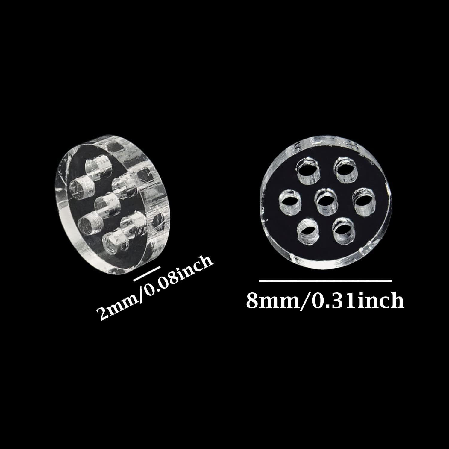 20PCS High Borosilicate Glass Screens Filters with Holes Honeycomb Holes Filt…