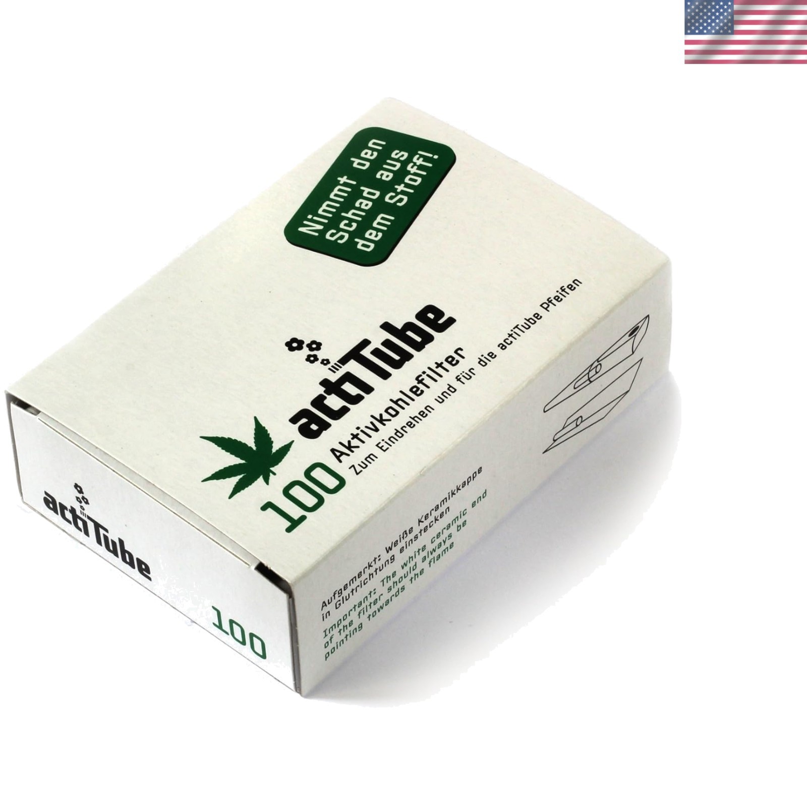 Activated Charcoal Filters for Rolling 8,4Mm – 1 Box = 100 Filters