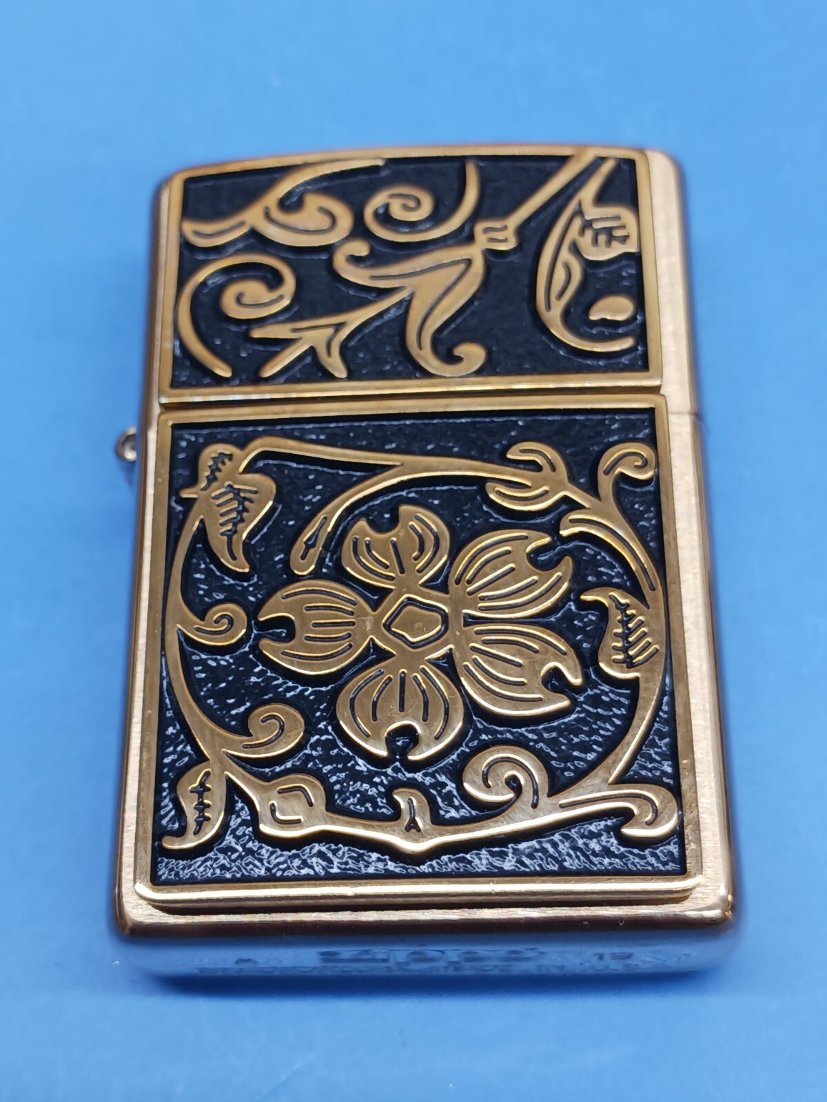 Zippo 20903 Gold Floral Flourish Brushed Brass