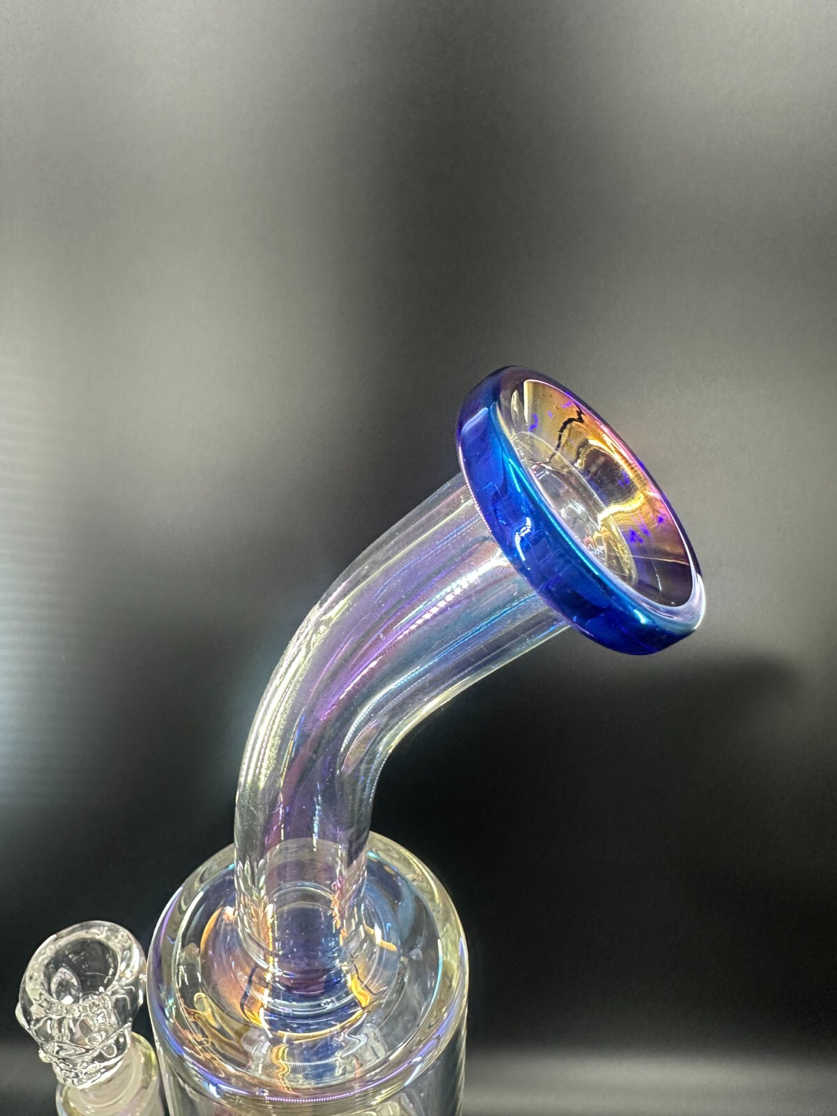 16in Heavy Thick Glass Bong Water Pipe Hookah Bongs with Skull catcher Blue