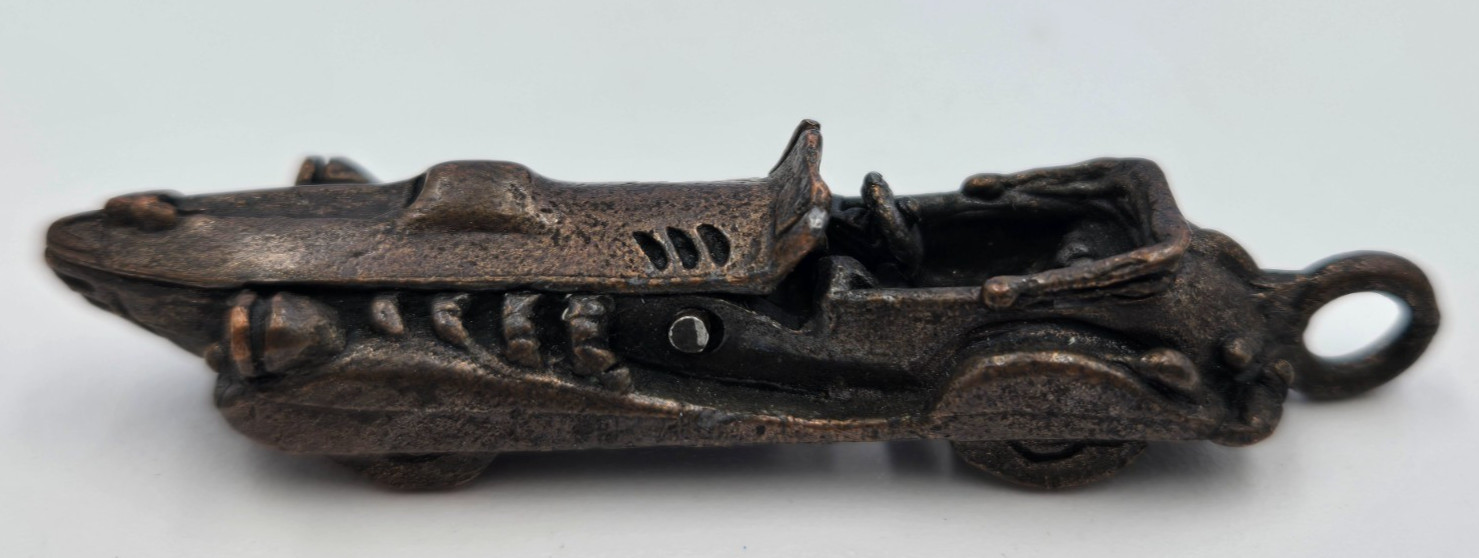 Vintage convertible Race car ROACH CLIP 1970s-1980s Bronze color