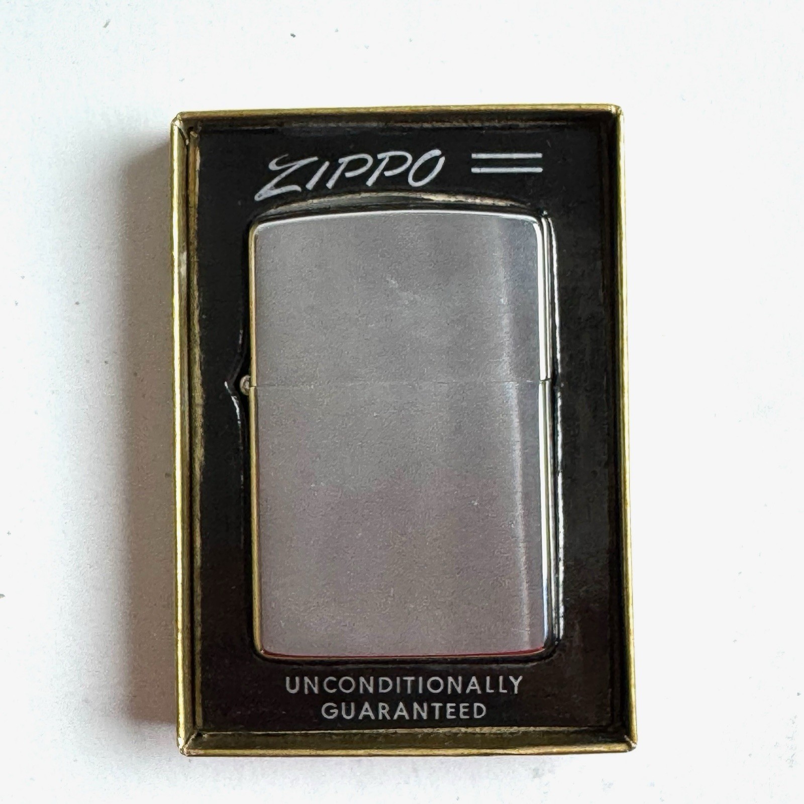 zippo lighter No. 200 Brush Finish in original box 1965 UNTESTED