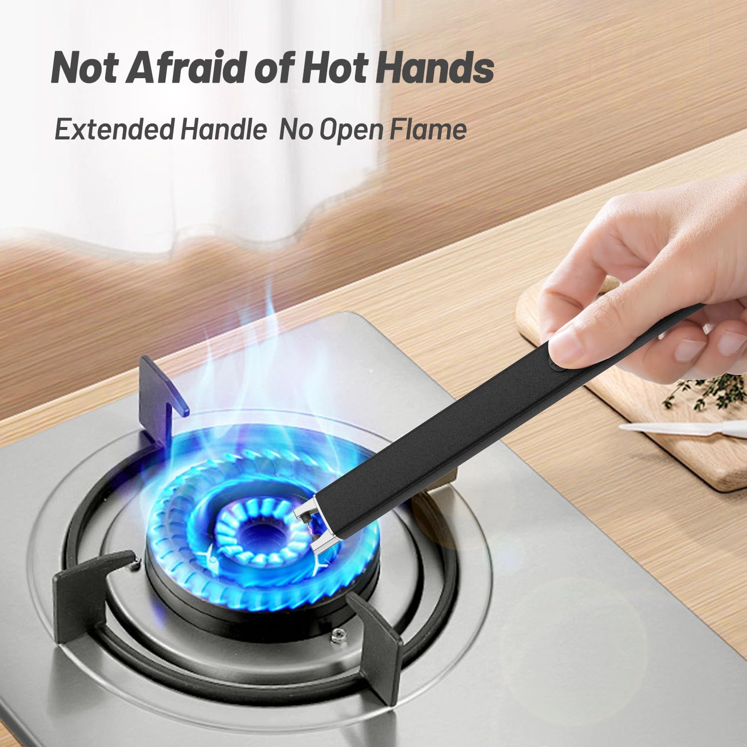 Candle Lighter, Windproof Pulse Electric Lighter with Anti-False-Touch Lock a…