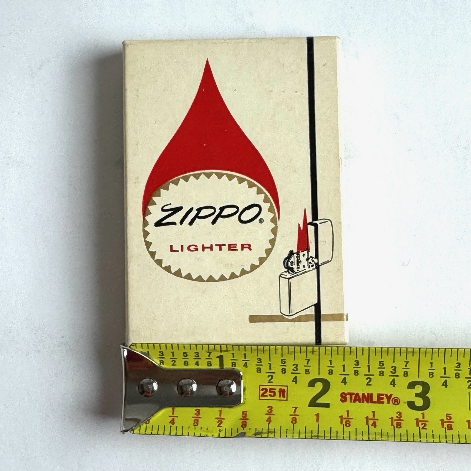 zippo lighter No. 200 Brush Finish in original box 1965 UNTESTED
