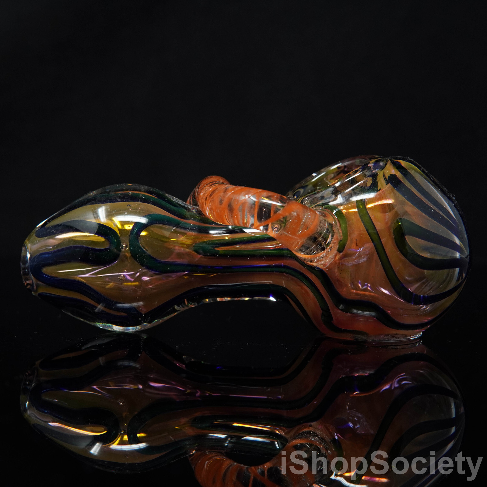 4¾” Golden Spiral Wormhole Tobacco Smoking Pipe Thick Collectible Pipes – P635G